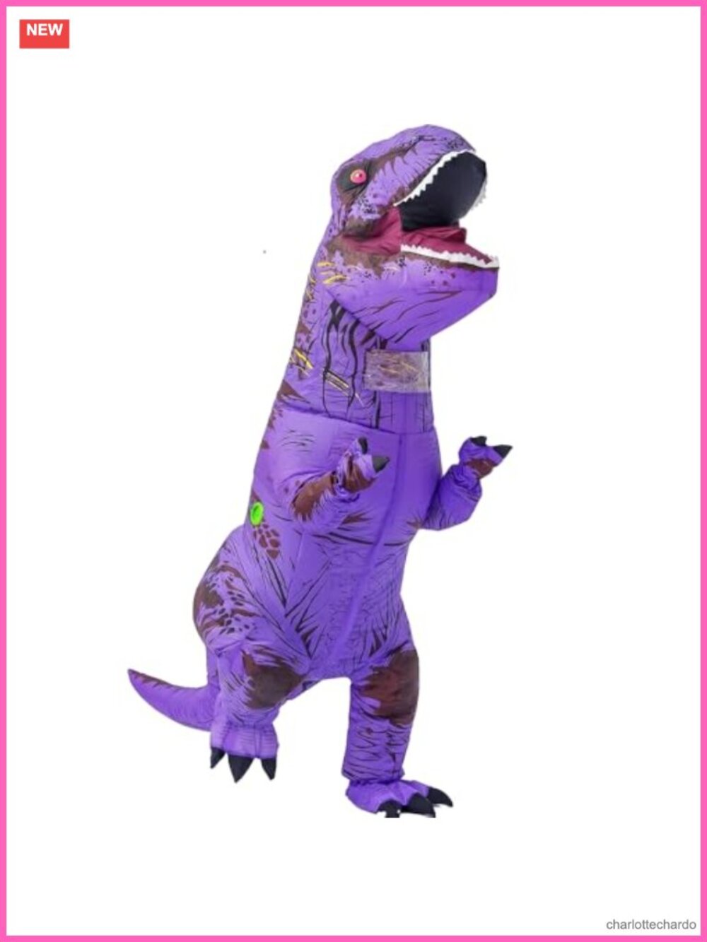 Inflatable Halloween Dinosaur Costume Adult Blow Up T-Rex Full Body Fancy Suit